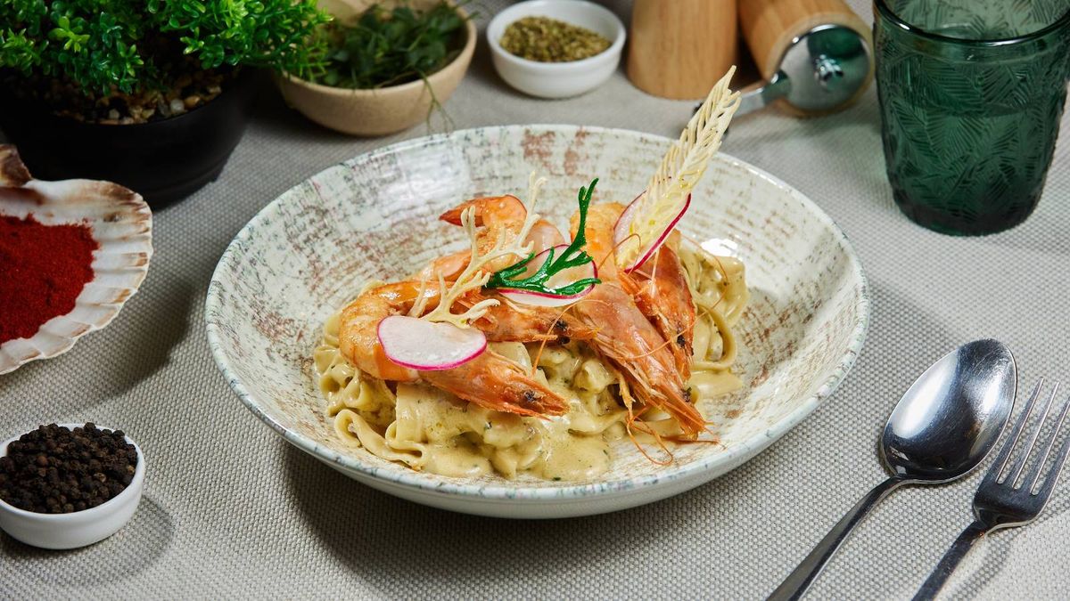 Paste cu pesto și creveți